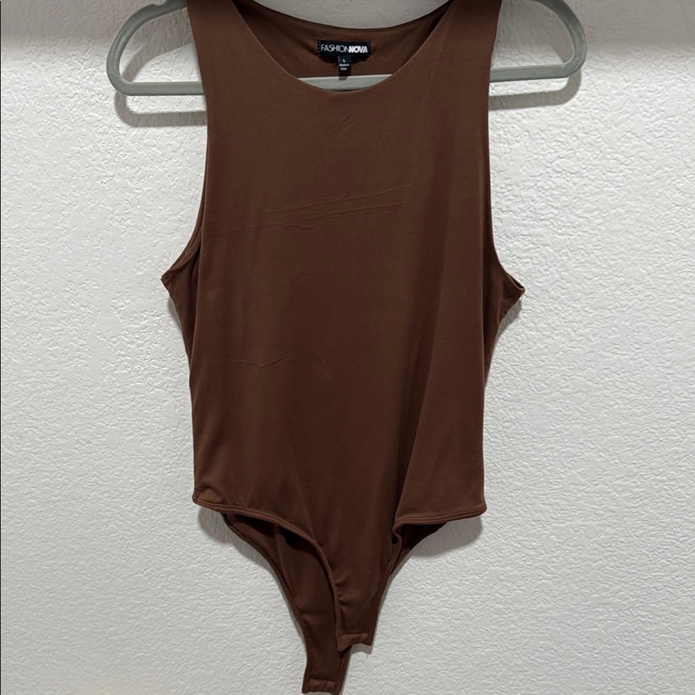 Fashion Nova Brown Bodysuit One Piece